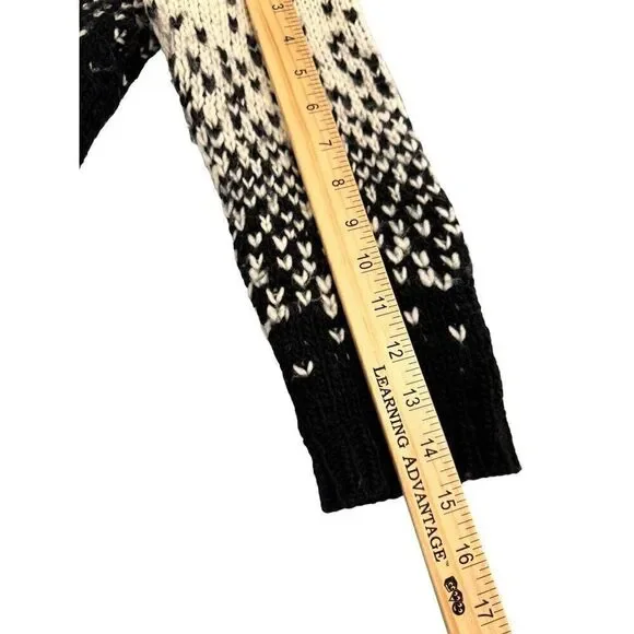 Madewell Wool Blend Black and White Crewneck Sweater Size S EUC - Picture 8 of 8